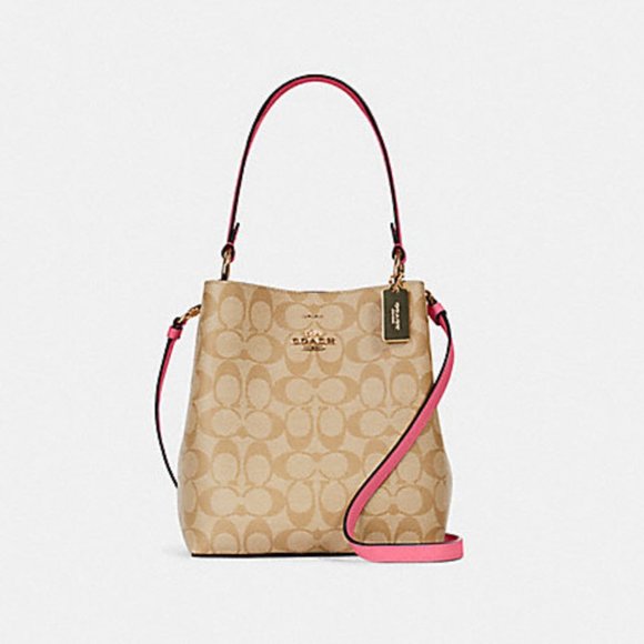Coach small town bucket bag 2312 tote crossbody shoulder bag SIGNATURE satchel